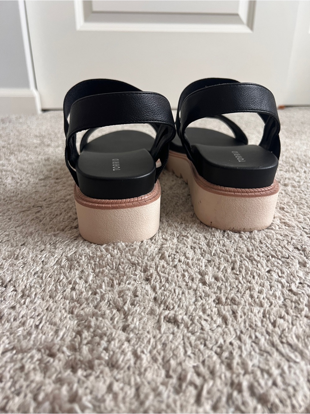torrid Black Dual-Strap Slingback Platform Sandals - Picture 7 of 7